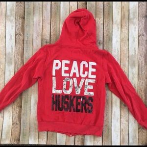Nebraska Cornhuskers Football Bling Hoodie Jacket